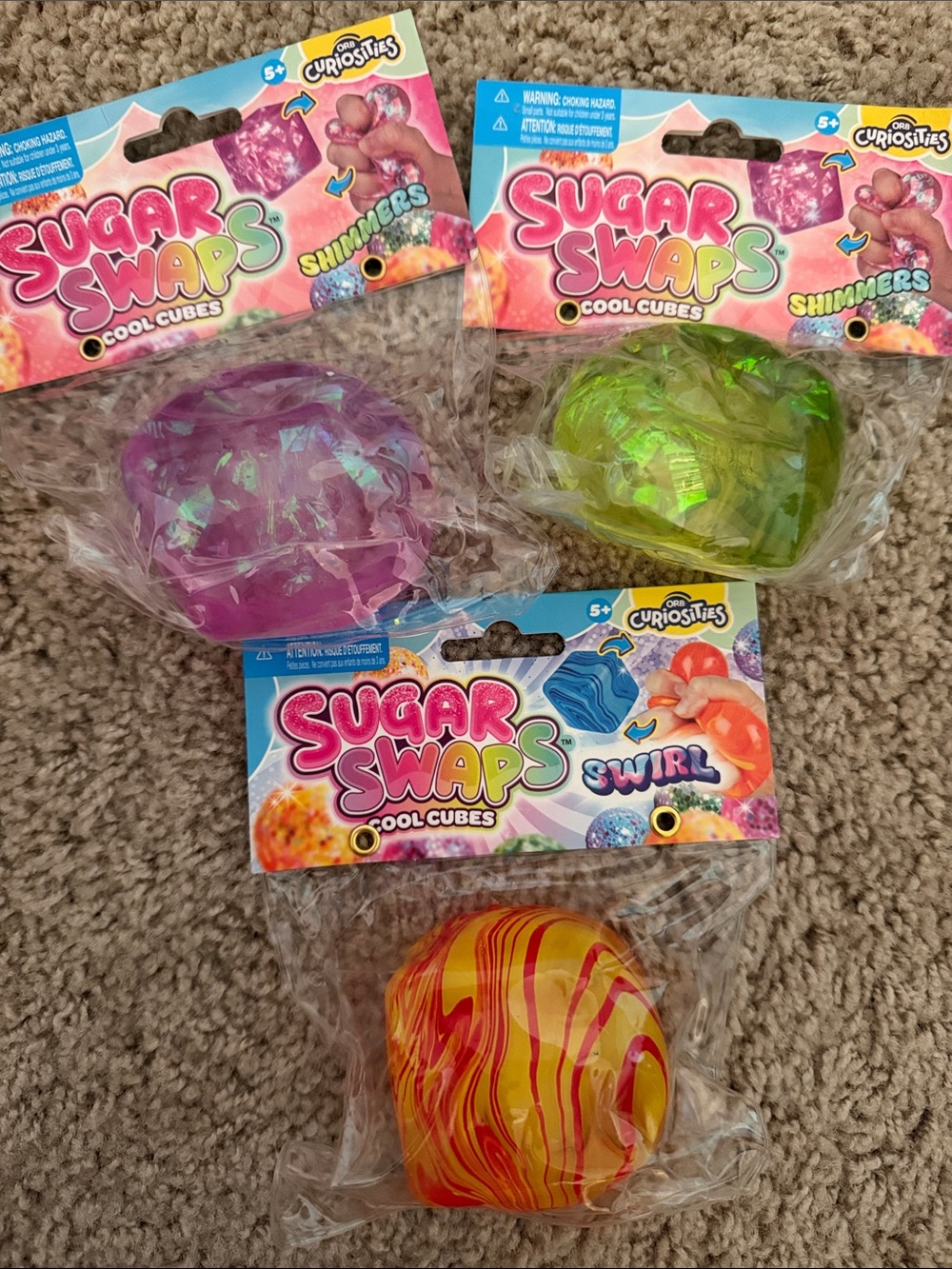 Sugar swaps 3 cool cubes bundle - Shimmers, swirl